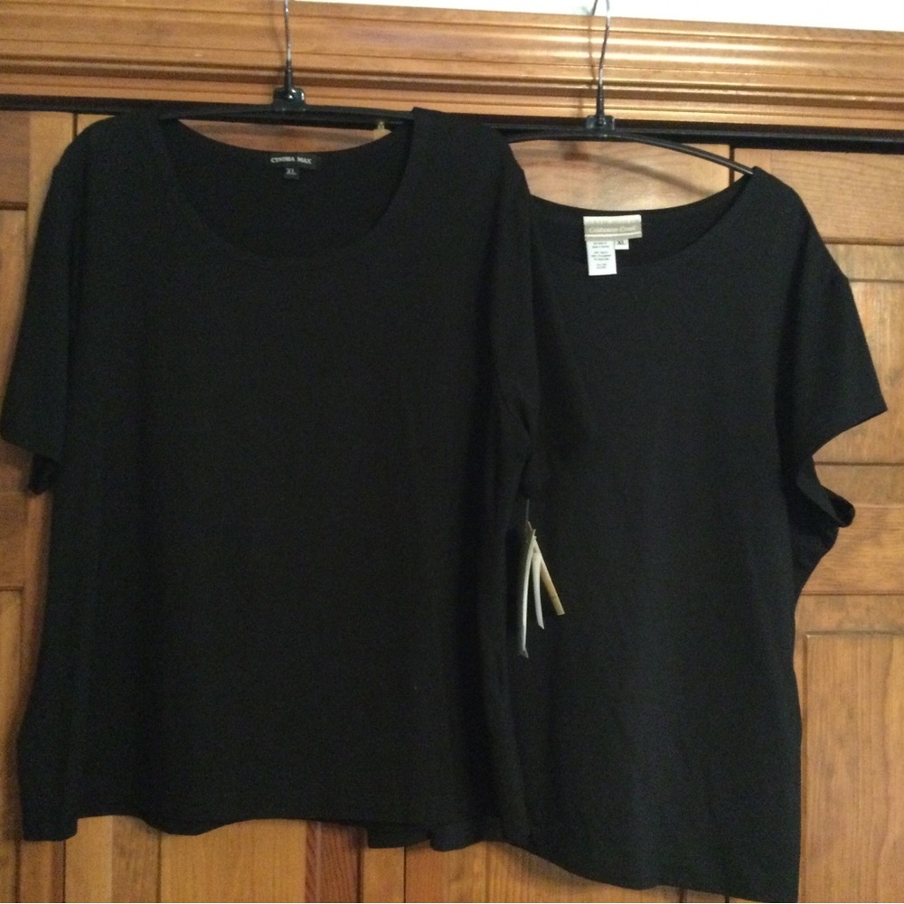 NWT Bundle of 2 Dressy Black tees. Size XL